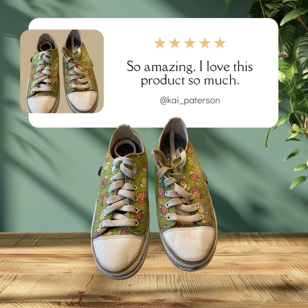 Women’s hand painted size 9 sneakers